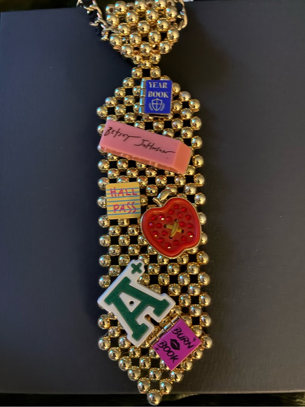24HR DROP ⬇️ Betsey Johnson Tie Pendant necklace - Picture 2 of 3